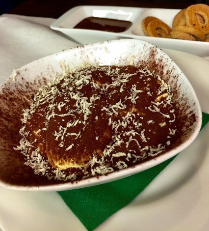 Tiramisu with Biscuits and Chocolate dip - Roscioli