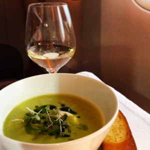 Pea Mint Soup - Qatar Airways